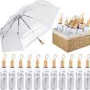 Aodaer 39.4 Inch Travel Umbrella, Foldable Lightweight Umbrella with Storage Box, Auto Open Close Wedding Umbrellas for Wedding Dating Rain Travel