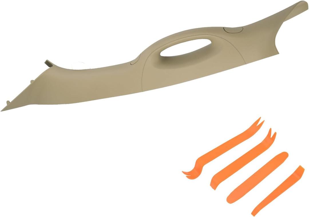 HQPASFY A Pillar Interior Trim Handle Driver Side Compatible with 2004-2008 Ford F150 2006-2008 Lincoln Mark LT Replace# 4L3Z1503599AAC, 4L3Z-1503599-AAC (Beige)
