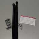 Adjustable Curtain Rod Set, Black Window Curtain Rod with Mounting Btackets, Expandable Telescopic Design