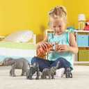 Learning Resources Jumbo Jungle Animals Mommas and Babies - Safari Animal Toys, Toddler Animal Figurines, Toy Figures for Kids, Jungle Toys, Pretend Play Animals, Kids Figurine Set