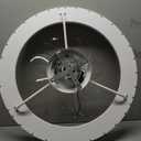 24" Low Profile Flush Mount Wood Fandelier Ceiling Fan with Light