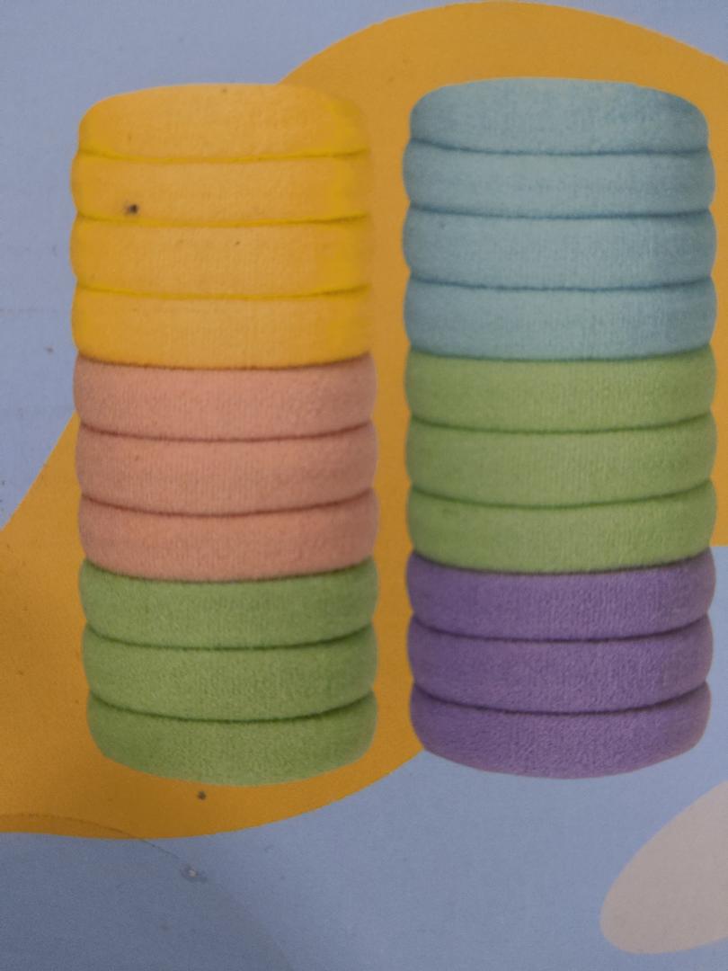 Pack of 2, 100Pcs Soft Cotton Seamless Hair Bands, Large Ponytail Holders for Thick and Thin Hair, Elastic Hair Accessories for Women, Men, and Girls