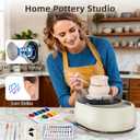 Pottery Wheel for Beginners - Upgraded Pottery Wheel with 6" Turntable with Two-Way Rotation, 2.2lb Clay, Art Supplies Sculpting Tools, Craft Gifts for Teens Kids Adults (Grey)