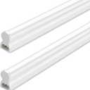 hykolity 2 Pack LED Shop Light 4FT, T5 Integrated Single Fixture, 22W, 2200LM, 6500K Super Bright White, Linkable Shop Light, Utility Shop Lights, Corded Electric with Built-in ON/Off Switch