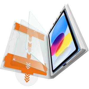 iGluz 2 Pack for iPad 10th Gen.(2022, 10.9 inch)9H+ Tempered Glass Screen Protector with Easy-Install Box[12FT Grade Shatterproof]Apple Pencil Compatible, HD Clarity, Scratch Resistant