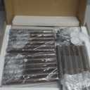 SORCEDAS 7 Tiers Vertical Shoe Rack Wooden Shoe Storage Organizer for Space Saving Narrow Shoe Shelf Storage 7 Pairs for Entryway Living Room Bedroom(Bronze + Rustic Dark Brown)