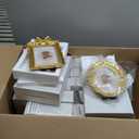 Vicenpal 12 Pcs Tiny Vintage Ornate Picture Frames 4 x 6 Inch Gold