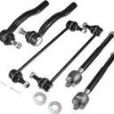 X AUTOHAUX 6 Pcs Front Inner Outer Tie Rod Sway Bars for Toyota Camry 2007-2011 Suspension Kit Stabilizer Bar Link Steering Tie Rod End