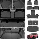 Floor Mats for Ford Explorer 2020-2025 2026 Captain Chairs (Only Fit 6 Seats), All Weather Cargo Liner for Explorer Accessories, Active/ST Line/ST/Platinum Car Accessories, Heavy Duty Car Mats
