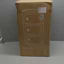 3 Tier Round Nightstand with Drawer, White Round Side Table Small Plastic Storage End Table Suitable for Bedroom, Living Room, Bathroom