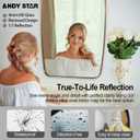 ANDY STAR Brass Bathroom Mirror, 24x32 Brushed Gold Metal Frame Oblong Mirror for Bathroom, Modern Gold Oval Bathroom Mirror for Over Sink, Hangs Horizontal or Vertical