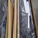 Rolanstar Queen Bed Frame with LED Lights and Charging Station, PU Leather Bed with Drawers, Wooden Slats, Noise Free, Easy Assembly, Black