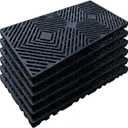 6 Pcs Plastic Pallets 23.6 x 11.8 x 1.18 Inch Lightweight Moisture-Proof Waterproof Floor Pallet with Breathable Grid Ventilation - Multi-Purpose Storage Pad for Garages, Kitchen, Basement, Attic