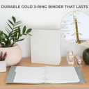 Aesthetic 3 Ring Binder Set of 2 - Sturdy 1 Inch Binder Fits Letter Sized Paper - A Cute Holder for Women or Men with Pocket Easily Organizes Your Paperwork for School, Office or Work