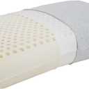 Nature Latex Foam Pillow-Standard Tall, Adult Pillows Sleeping Firm, with Removable Breathable Cotton Cover, High Profile Rubber Pillow for Side Back Sleeper, Release Neck Pressure (25.5"×17.7"×5.9")