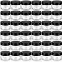 Loretoy 26 Pack 1 OZ Plastic Jars with Lids, BPA Free, Reusable, Refillable Transparent Cosmetic Containers for Bath Salts, Cosmetics, Powders, Beauty Product and Small Accessories