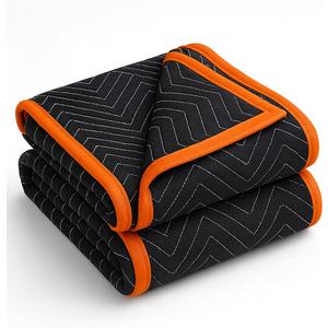 Thick Moving Blanket Heavy Duty 2 Moving Blankets 42"x 72" Moving Essentials Shipping Thick Furniture Wrapping for Moving Supplies Professional Quilted Shipping Blankets (Orange Pack of 2)