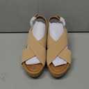 DREAM PAIRS Women's Comfortable Ankle Strap Platform Wedge Sandals for Women Casual Dressy Summer. 7.5