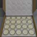 20 Pack White Unscented Glass Cup Candles - 15-20 Hour Burn Time, Soy Wax, Minimalist Style for Home Decor, Weddings, Parties & Special Occasions.