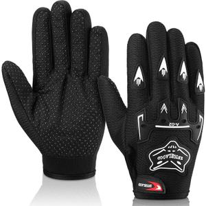 Frienda Motorcycle Gloves Riding Dirty Bike Gloves Racing Winter Power Sports Supplies for Riding Cycling Hiking Outdoor(Black,9.06 x 4.53 Inches)