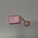 Clear Case for AirPods Pro 3 Case Cover with Safety Lock,Soft TPU Cover with Phone Stand & Cleaning Kit,Cute Bling Keychain for Women Girls-Clear Pink