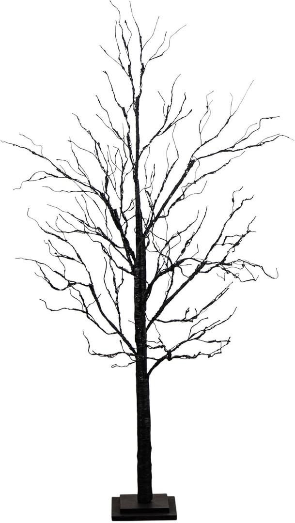 Nearly Natural 5ft Pre-Lit Black Twig Halloween Tree with 240 LED Lights