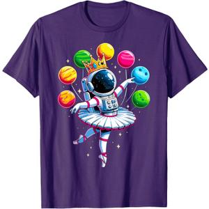 Ballerina Girl Space Astronaut T-Shirt (Small, Purple) Ballerina Girl Space Astronaut T-Shirt (Small, Purple)