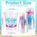 50 Pcs Mermaid Party Decoration Cups, 12 Oz Plastic Drinking Cups Mermaid Birthday Party Decorations for Baby Shower Ocean Summer Birthday Party Favor Decorations Supplies2 Designs