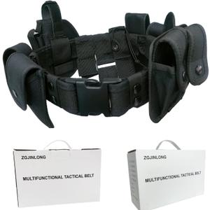 Tactical Utility Belt,Versatile Police Security Guard Military Modular Equipment System Molded Duty Belt (Black 10pcs)