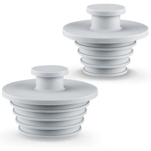 Aluvor Bathtub Stopper 2pcs Sink Stopper Tub Plug Bathroom Shower Drain Plug Silicone Bathtub Drain Plug Tub Drain Stopper Washbasin (Large+Small, Gray)