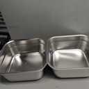 2-in-1 Stainless Steel Washing Up Bowl Set, 12.8" Sturdy Square Dish Tub with Colander, Fruit Vegetable Washing Basin for Sink, Food Grade Dishpan for Draining Rice, Pasta, Food Strainer Mixing Bowl