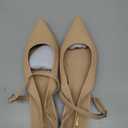 DREAM PAIRS Women's Slingback Dress Pointed Toe Flats Ballet Mary Jane Flat Shoes with Buckle Strap Low Heel Dressy Flats (Size 10) Color: Nude