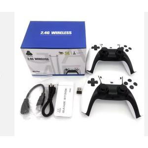 2.4G Wireless Game Controller Set, Dual Gamepad with USB Receiver, White and Black, Classic Game Console Support, 10 Simulator Compatible