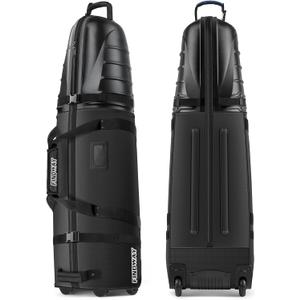 findway Golf Travel Bags, Golf Bag Travel Case for Airlines with Wheels, 1680D Heavy Duty Oxford and ABS Hard Case Top, Lightweight and Foldable (Black)