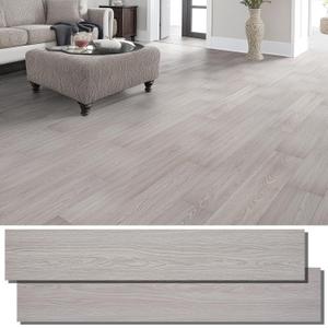 INMOZATA Peel and Stick Floor Tile Vinyl Flooring, Waterproof Vinyl Plank Flooring 36-Pack 54Sq.Ft Wood Grain Peel and Stick Flooring for Bedroom, Living Room, Kitchen, RV(White Wash Wood)