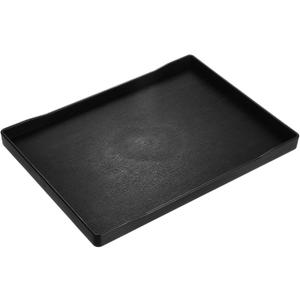 uxcell Serving Tray Small Black Mini Tray 9" x 12" Plastic Rectangular Wooden Serving Trays Decorative Ottoman Platter for Breakfast Kitchen Bathroom (11.8" x 8.6" x 0.9")