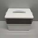 Citylife 3-Tier Medicine Cabinet Organizer,Medicine Cabinet First Aid Kit with Handle,Portable Multi-Purpose Storage Box Suitable for Family Emergency,Home,Travel,White