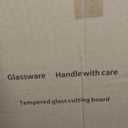 Cutting Board, Freshmage Glass Cutting Boards for Kitchen, 2Pcs Chopping Board Set with Non-Slip Edges & Hanging Hole, Dishwasher- Safe Clear Cutting Board for Countertop, Meal Prep & Serving