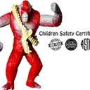 TwCare Set of 6 Monster x Kong: The New Empire, Dinosaur Dragon Toys Action Figures, Evolved Basic Exquisite Battle Roar B.E.A.S.T. Glove Shimo Frost Bite Mecha King Ghidorah Cake Toppers Pack