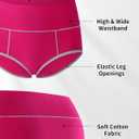 Annenmy Women's Underwear Cotton Tummy Control C Section Panties Soft Ladies High Waisted Briefs Plus Size (Medium)