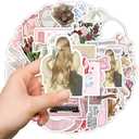 150PCS Pink Coquette Stickers, Waterproof Aesthetic Vinyl Stickers for Girls, Water Bottles, Laptop, Phone Case, Guitar