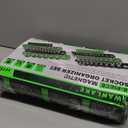 Magnetic Socket Organizer Holder Tool: 8PCS Set includes 2PCS 1/4", 4PCS 3/8", 2PCS 1/2" Drive Socket Storage Trays Toolboxs, Holding 199 Slots Soft Rubber Covering Black Green (sockets not included)