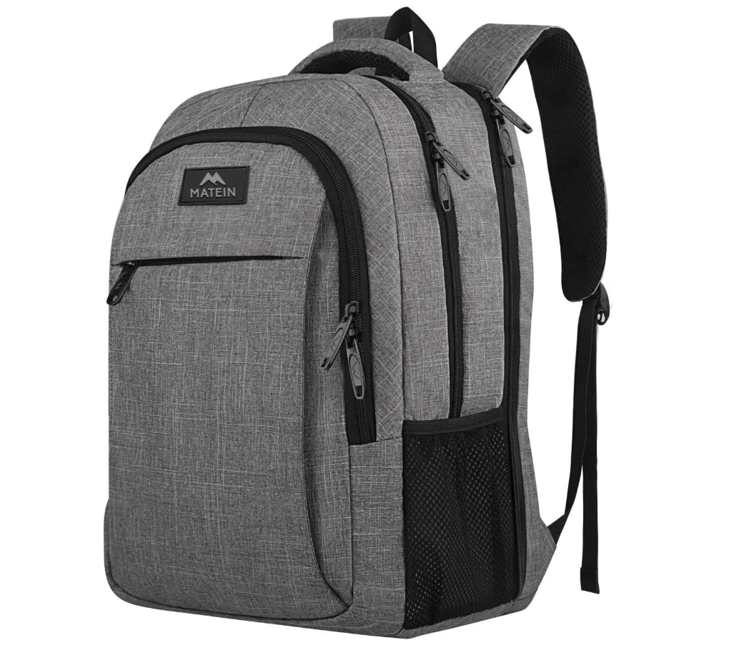 MATEIN Backpack, Grey 17 Inch Travel Laptop BackpackExpandable Backpack, TSA Friendly, Flight Approved, Large Backpack for Men Women