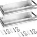 Lallisa 2 Pieces Stainless Steel Shelf Bathroom Shower Floating Shelves Wall Mounted Shower Caddy Basket Shelf Storage Organizer Shelves for Bathroom, Kitchen, Living Room(11.81 Inch/ 30 cm,Silver)
