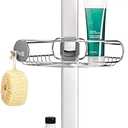 simplehuman 8' Tension Pole Shower Caddy, Stainless Steel and Anodized Aluminum