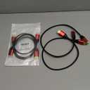 Short HDMI Cable 2FT, 5-Pack, High Speed HDMI 2.0 Cable Supports 4K@60Hz, 2K, 1080P, HDCP 2.2, HDR, ARC & Ethernet, Compatible with Monitor, TV, Xbox, PS5/4/3, Laptop, Roku, etc (Red)