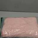 CozeCube Bath mats for Bathroom Non Slip, Fluffy Shaggy Bath Rugs for Bathroom Washable, Soft Absorbent Microfiber Bath Rugs for Shower Sink, Pink Christmas Rugs, Blossom Pink, 16" x 24"
