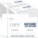 100 Pcs 9 x 6.3 Inch Income Tax Return Envelopes - Security Booklet Envelopes for Tax Preparers, Office, Business, Catalog, Legal Document, Mailing, White