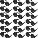 TOYANDONA 60 Pairs Mini Sunglasses for Dolls, Black Doll Dress up Glasses Miniature Sunglasses Bulk Plastic Dressing Glasses Costume Accessories for DIY Crafts