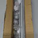 Silver Curtain Rods for Bedroom with Brackets,5/8 Inch Diameter Small Window Curtain Rod Adjustable 32 to 120 Inches,Easy Install Drapery Rods,Gray